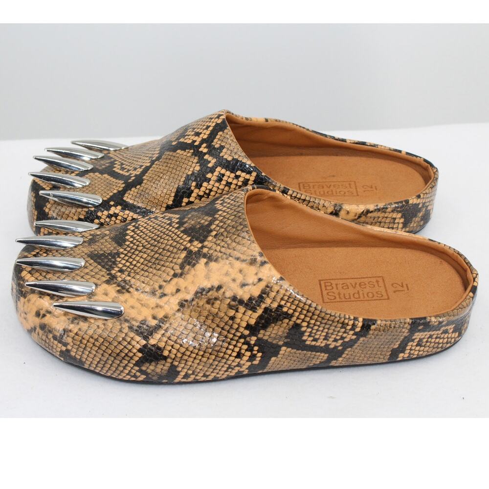 Bravest Studios Snake Claw Mule Tan Mens 12 Slip-On Shoes